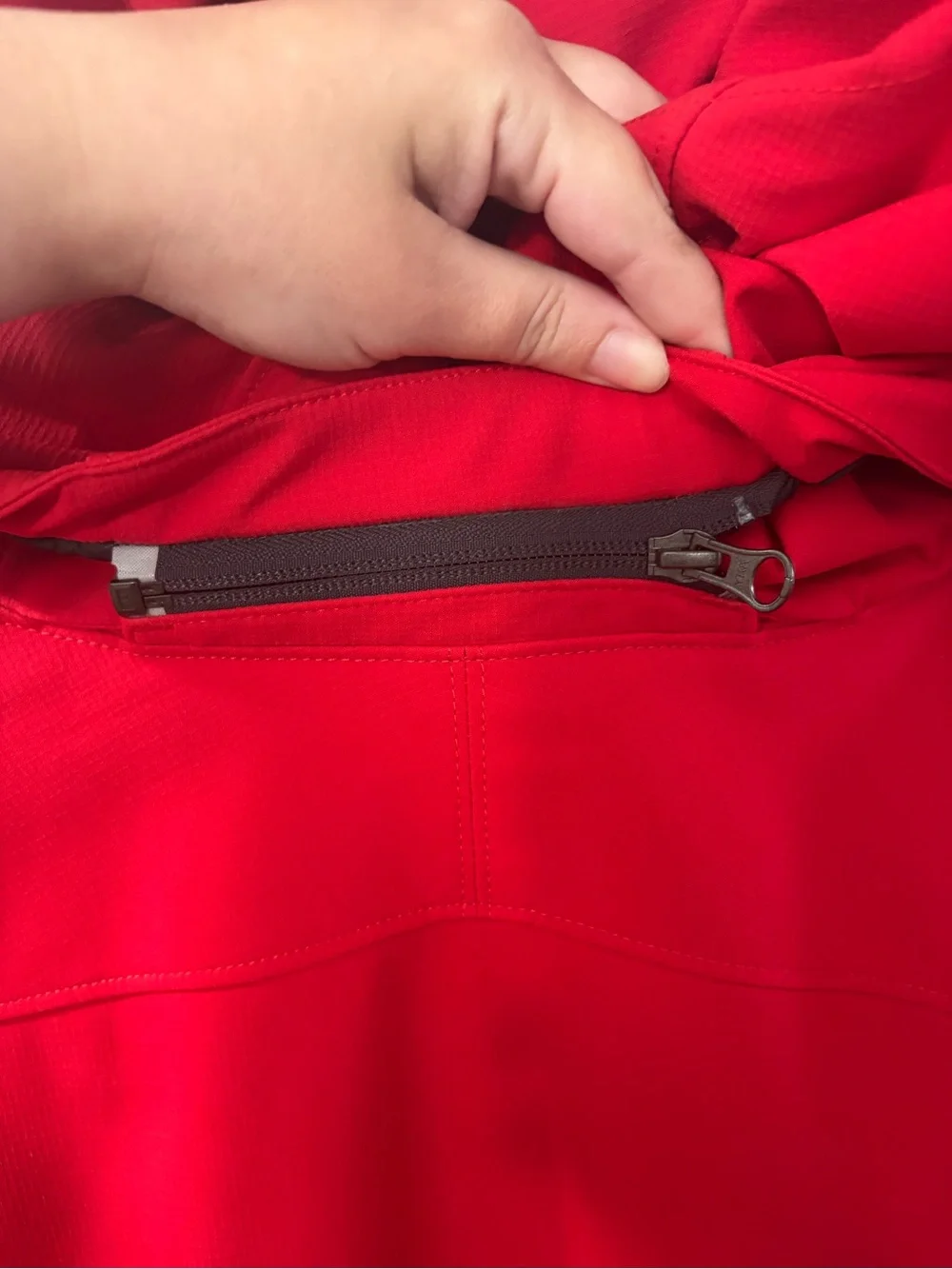 The North Face Men's Bright Red Hooded Raincoat